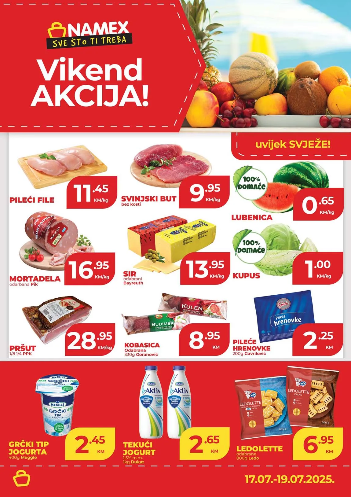 NAMEX Vikend akcija sniženja do 19.07.2025