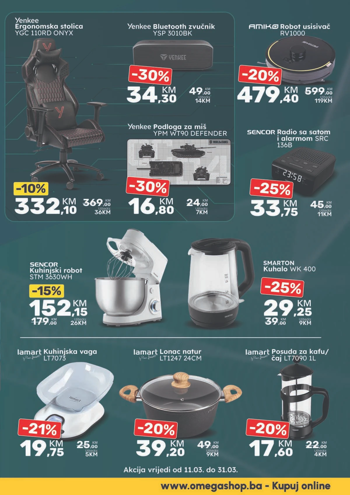 Omega Shop akcija tehnike katalog strana 7 sniženja do 31.03.2026