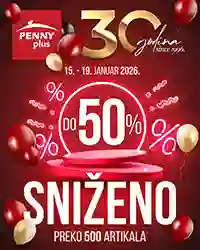 Penny Plus 30 godina – sniženja do -50% na 500+ artikala do 19. januar 2026