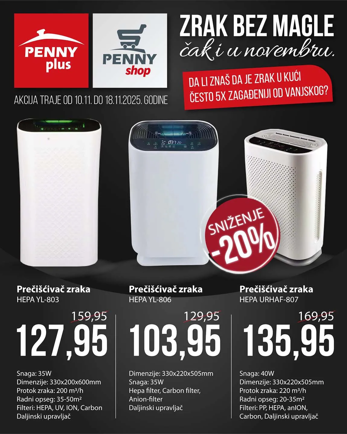 Penny plus katalog PENNY PLUS arikli Pročišćivači zraka