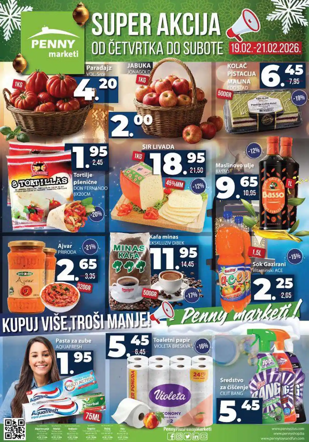 Penny marketi vikend akcija – sniženja prehrane do 21. februara 2026.