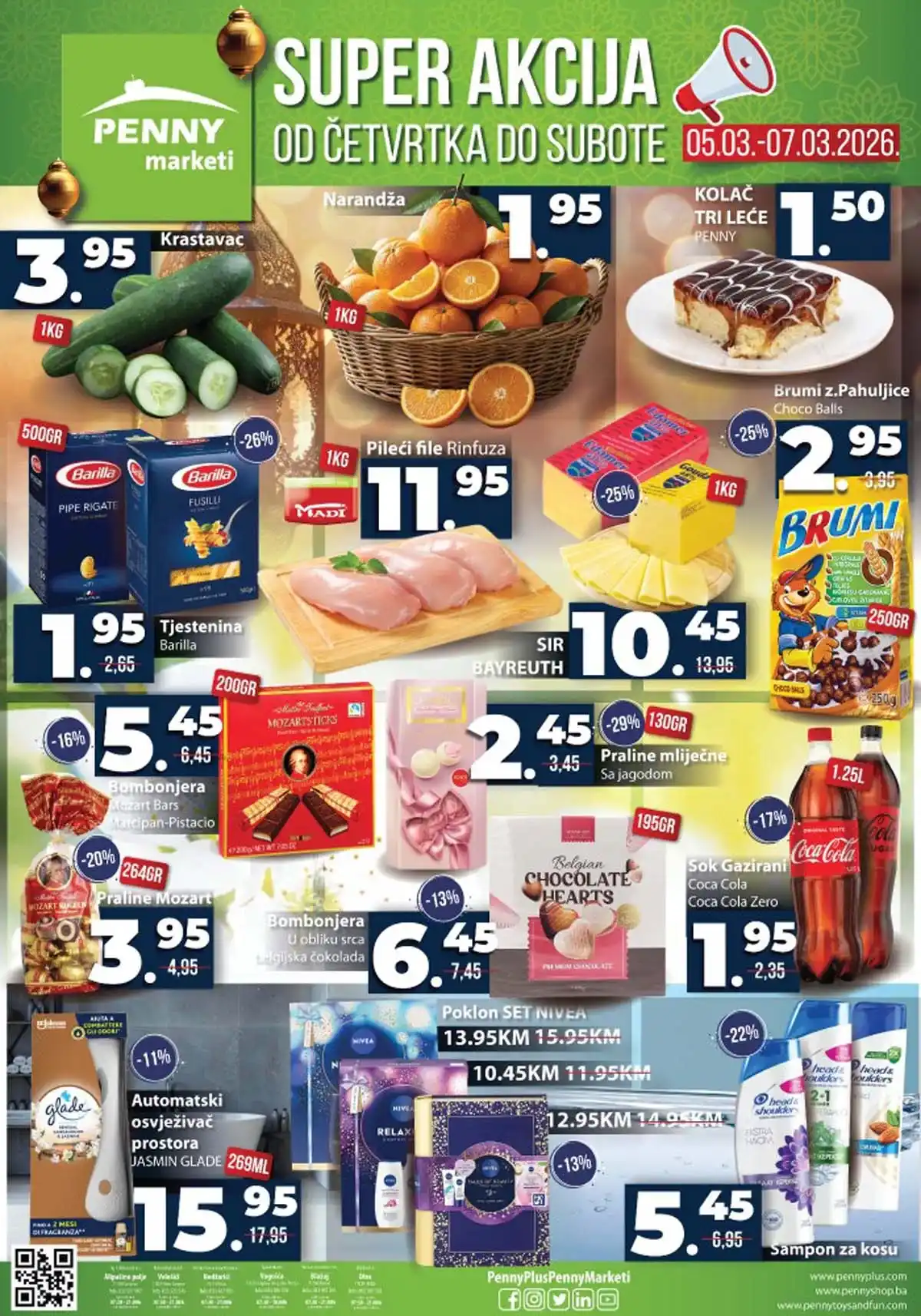 Penny market vikend akcija Bosna i Hercegovina velika sniženja prehrane i kućnih potrepština do 07. mart 2026 prva strana