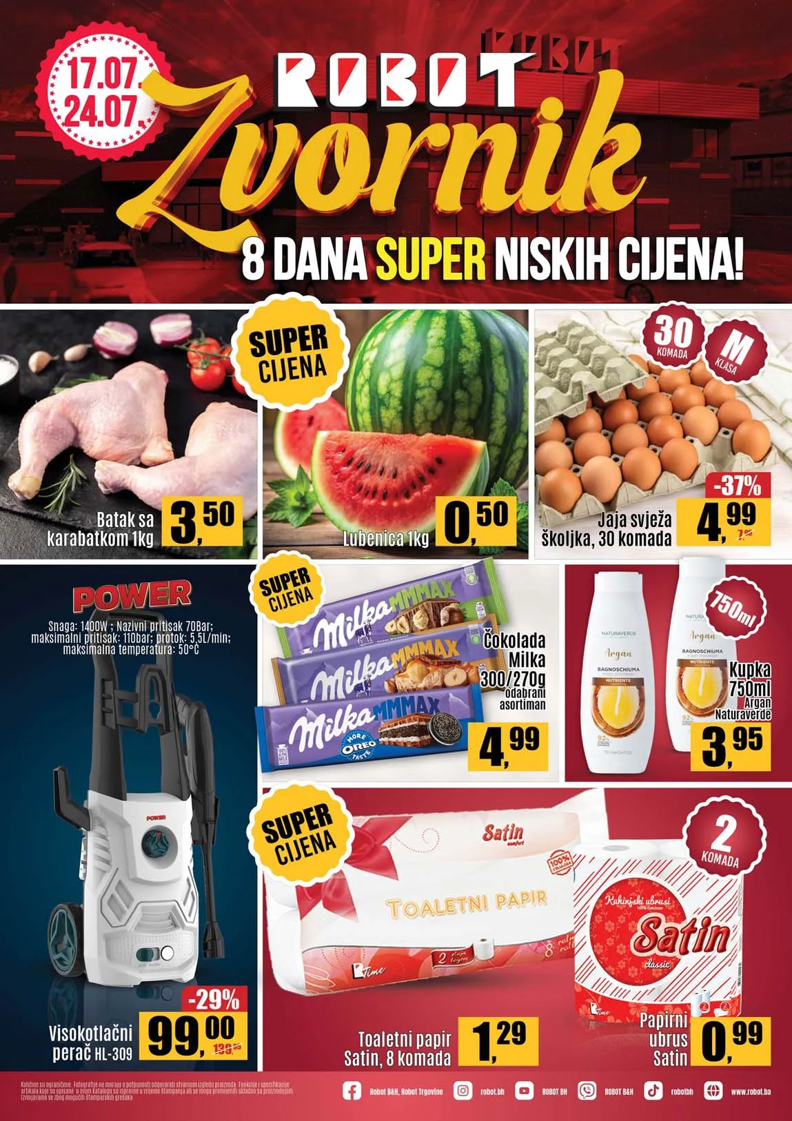 Robot Super akcija 8. dana super niski cijena za ZVORNIK do 24.08.2025. Sniženja do -50%!