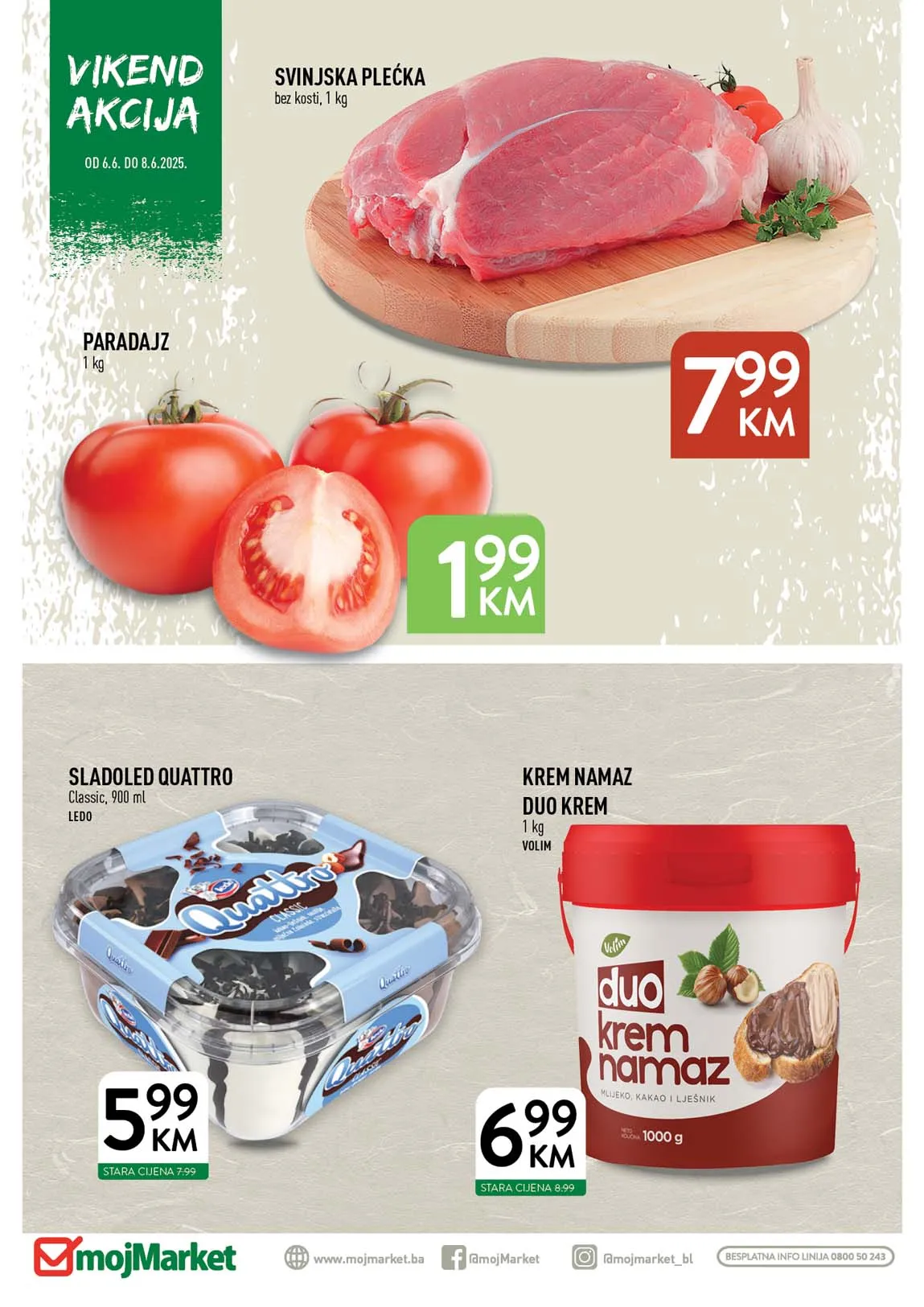 Moj market Vikend akcija sniženja do 08.06.2025
