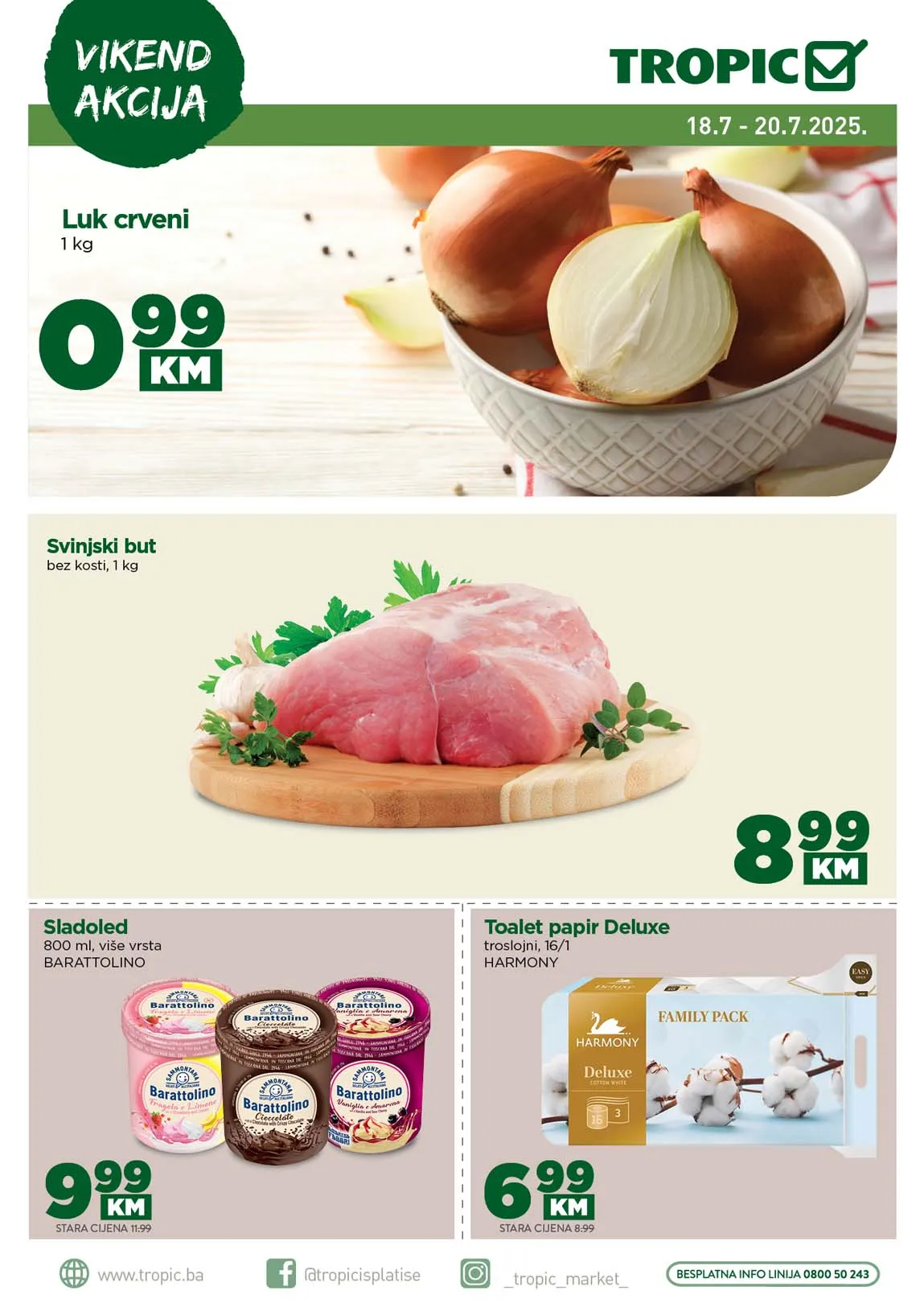 Vikend akcija sniženja Tropic