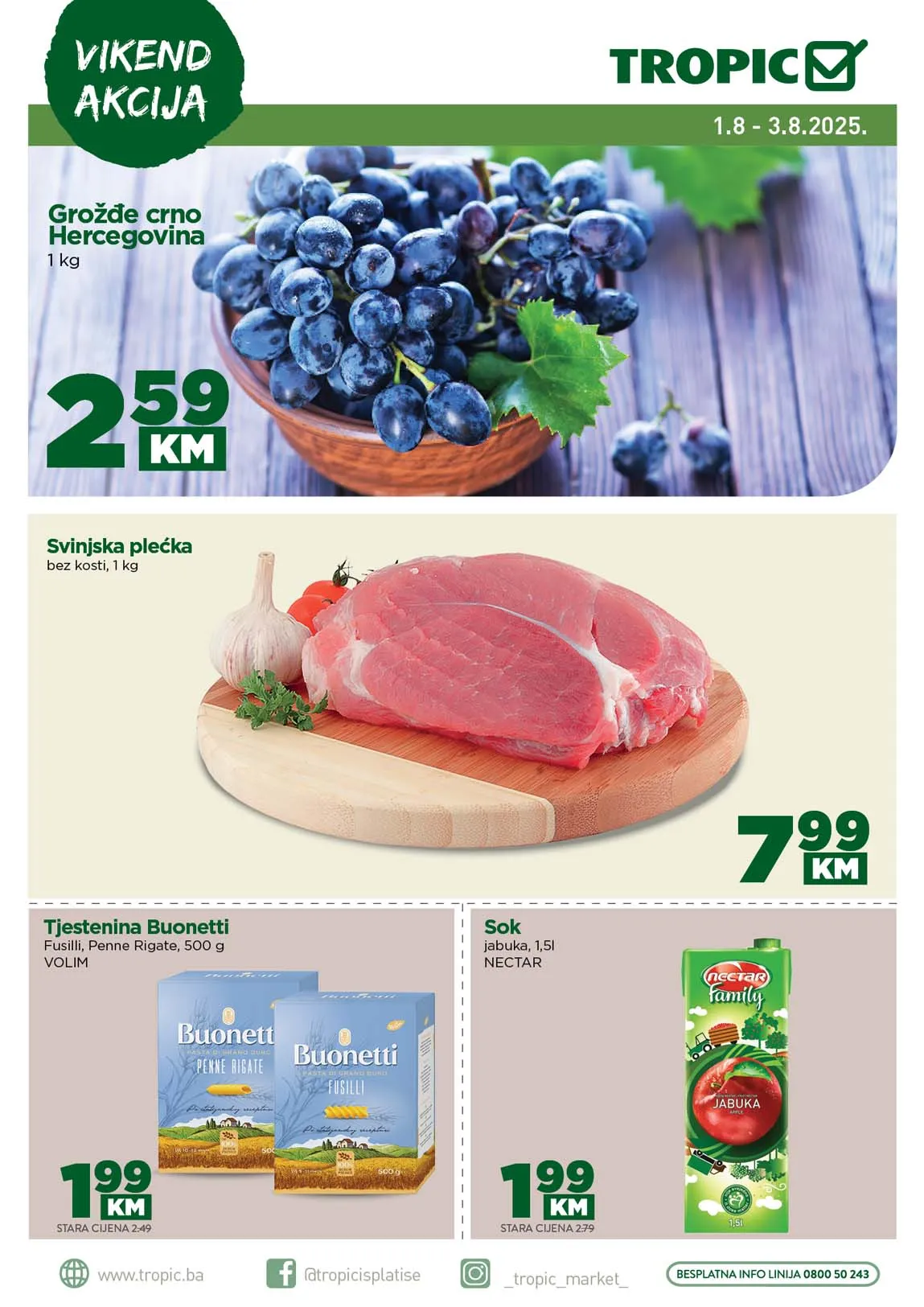 Vikend akcija sniženja Tropic