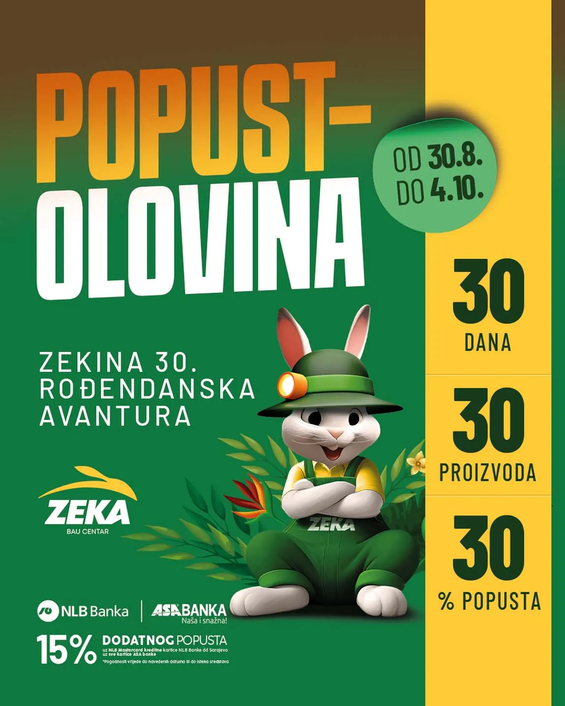 Zeka akcija POPUSTLOVINA sniženja do 04.10.2025