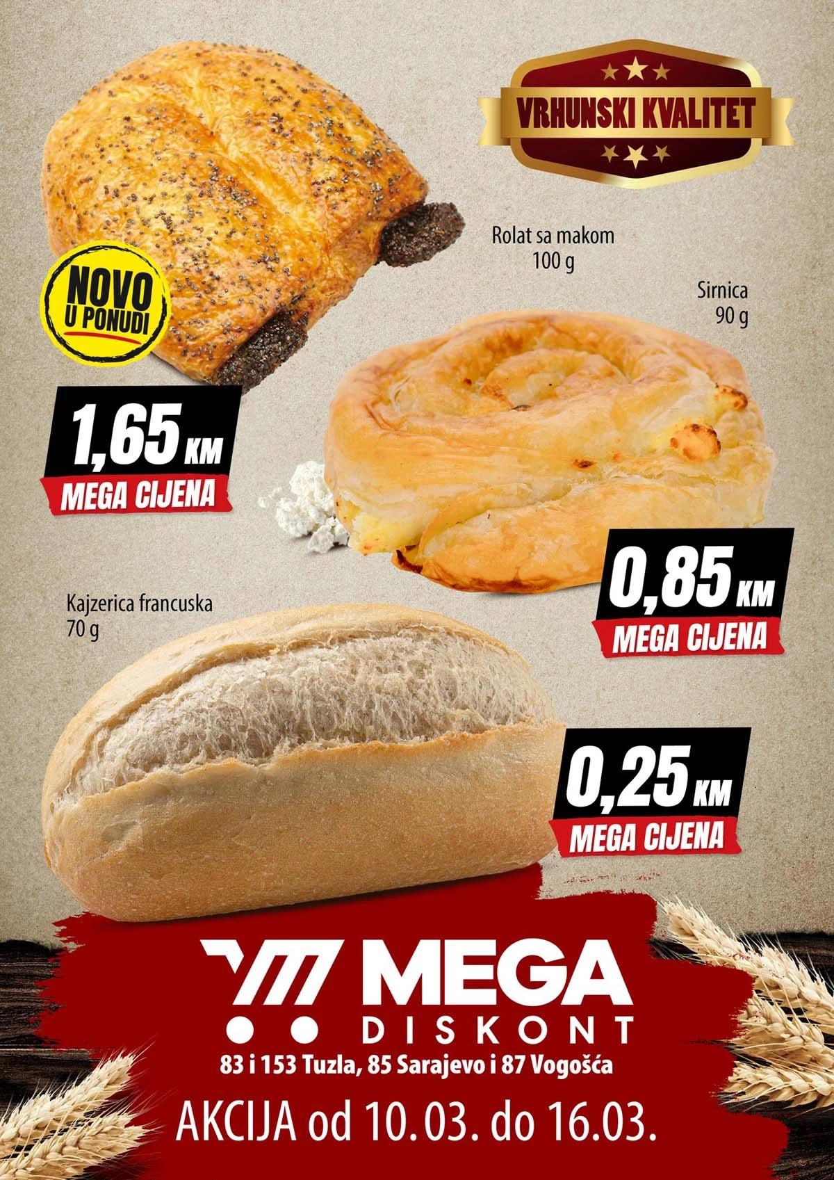 Mega diskont snizenja pekara
