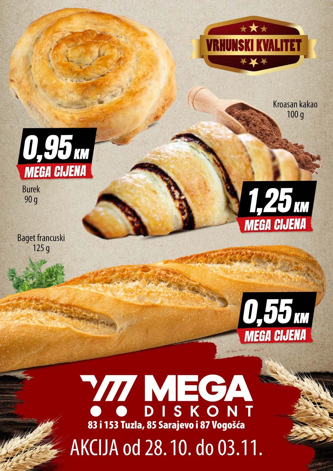 Mega diskont snizenja pekara