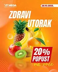 MEGA Diskont SVJEŽI UTORAK - Akcija na voće - sniženja do 28.10.2025 